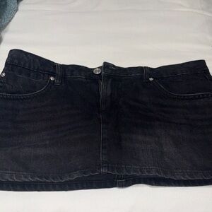 Garage Black and Blue Denim Skirt